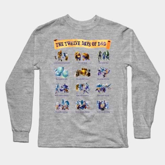 The twelve days of D&D Long Sleeve T-Shirt by Inchpenny